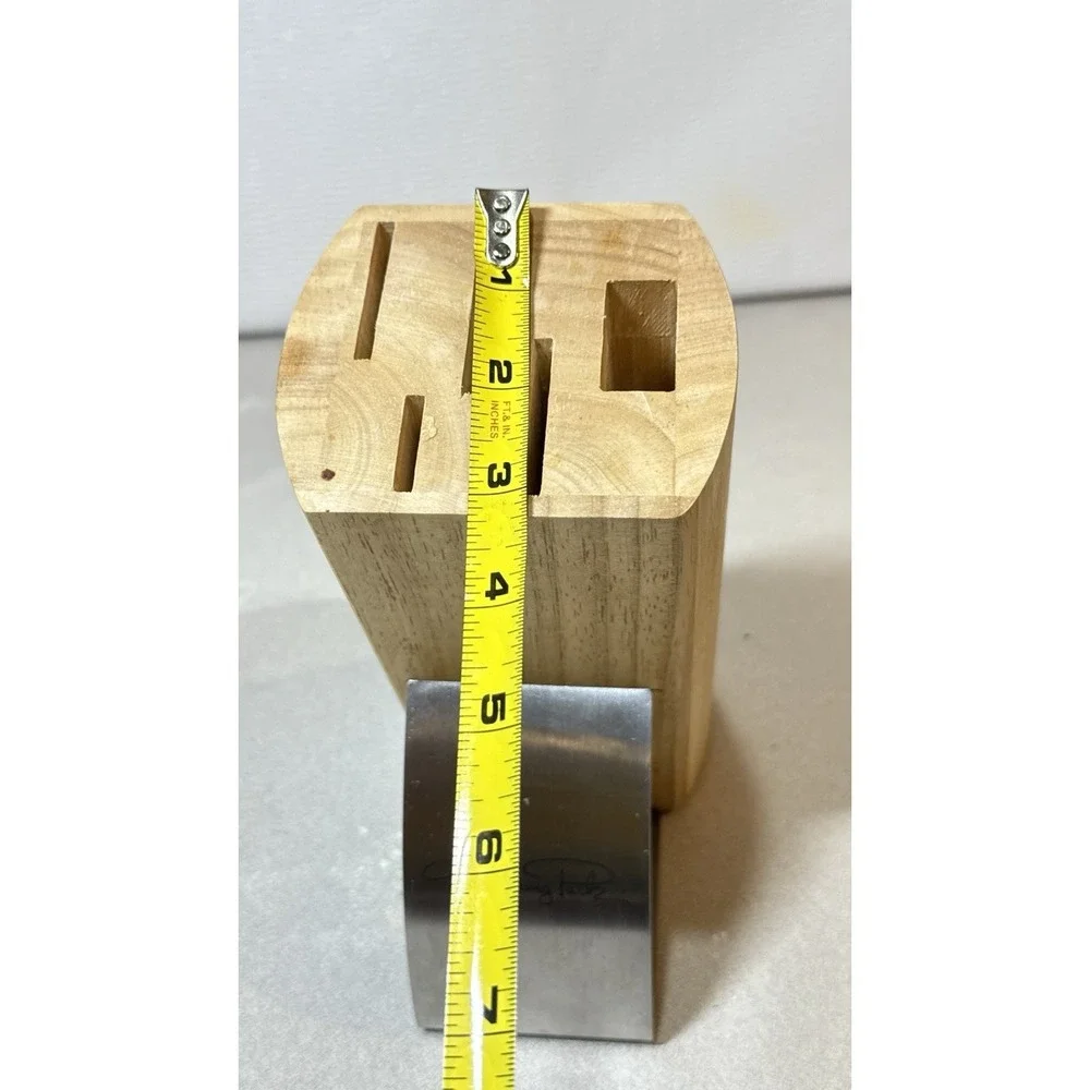 Wolfgang‎ Puck 5 Slot Wood Block For Knife And Scissors